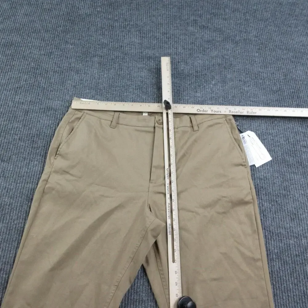 Hawker Rye Pants Mens 38 Brown Chino Athletic Straight Flat Front 37x30.5* NWT